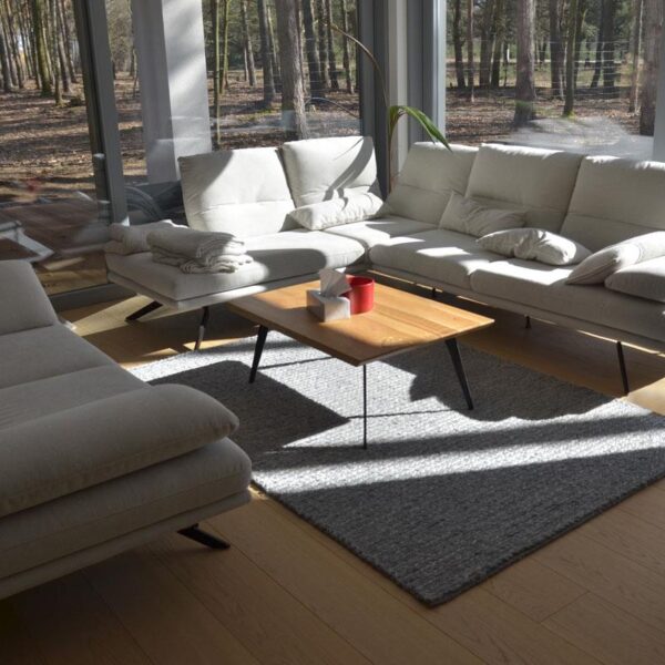 Dębowy stolik kawowy industrialny do salonu CORTEZ