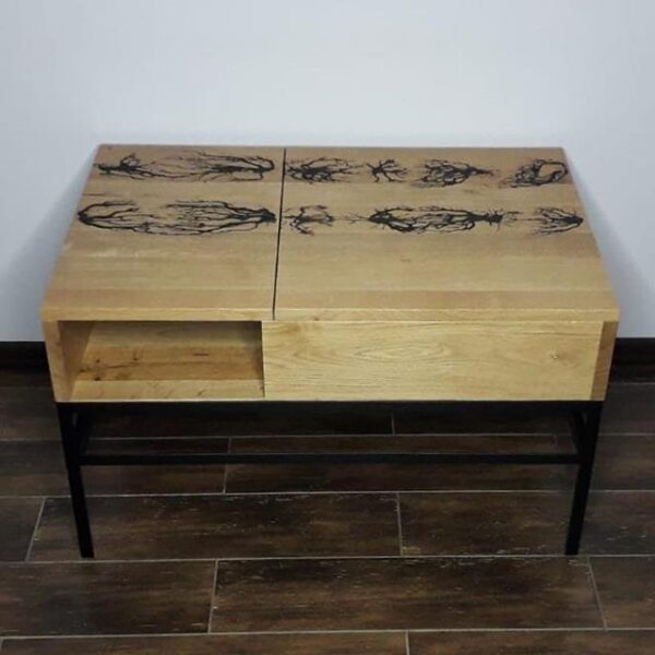 Stolik kawowy ze schowkiem na życzenie Klienta