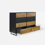 Elegancka komoda z drewna litego do salonu NESCA II - obrazek 9