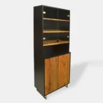 Nowoczesna witryna z drewna litego ze szkłem do salonu NESCA II