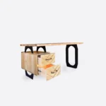 Biurko dębowe WALT frezowany front (5)