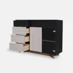 komoda dębowa NORD lakier bielony (3)