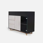 komoda dębowa NORD lakier bielony (6)