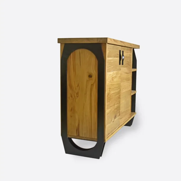 Drewniana komoda z półkami lite drewno WALT