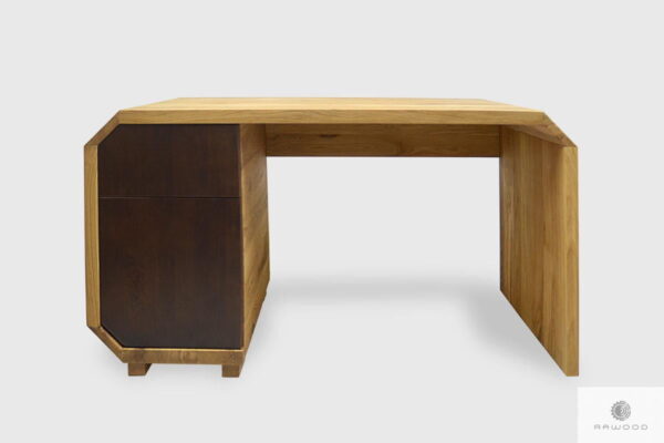 Designerskie biurko drewniane do gabinetu biura OMNIS