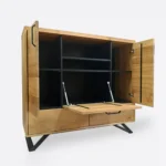 Dębowa komoda drewniana w stylu industrialnym JORGEN