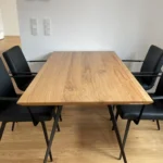 Blat dębowy lakierowany olejowany - szwajcarskie krawędzie