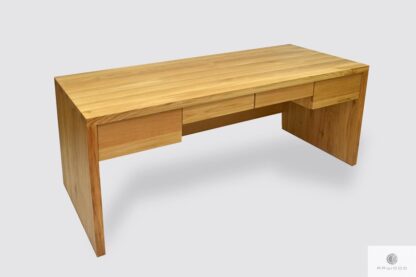 Nowoczesne biurko dębowe z szufladami do gabinetu biura DAVOS Producent Mebli RaWood Premium Furniture