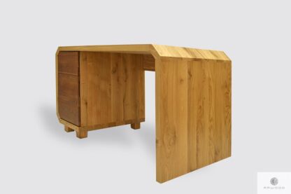Duże biurko dębowe do gabinetu biura OMNIS I Producent Mebli RaWood Premium Furniture