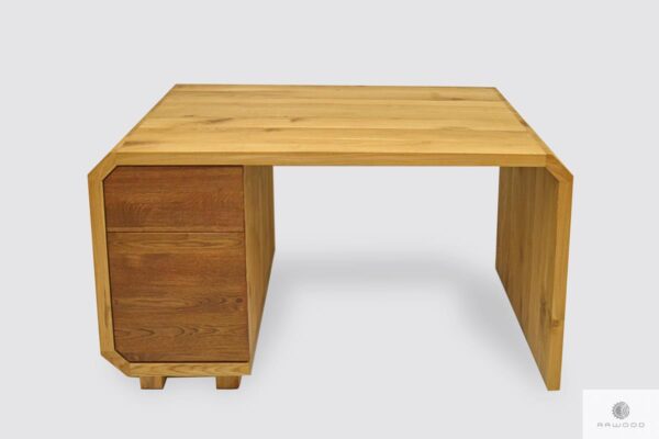 Duże biurko dębowe do gabinetu biura OMNIS I Producent Mebli RaWood Premium Furniture