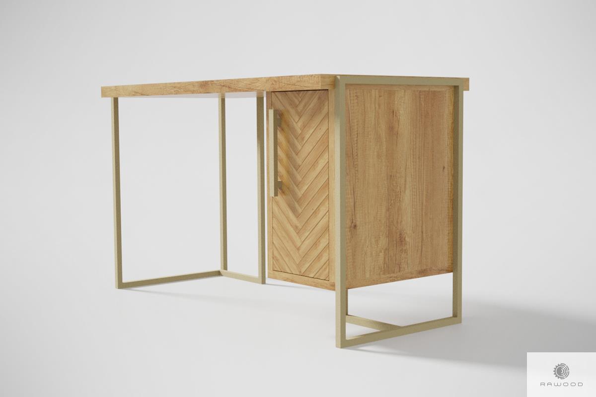 Nowoczesne biurko z litego drewna dębowego do biura gabinetu CARIN Producent Mebli RaWood Premium Furniture