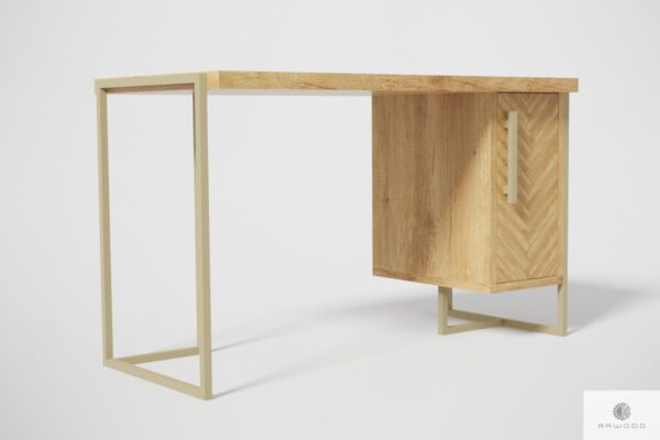 Nowoczesne biurko z litego drewna dębowego do biura gabinetu CARIN Producent Mebli RaWood Premium Furniture