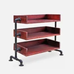 debowa polka na buty w industrialnym stylu do przedpokoju denar sosna mahoń (1)