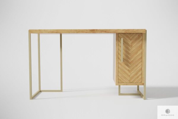 Nowoczesne biurko z litego drewna dębowego do biura gabinetu CARIN I
