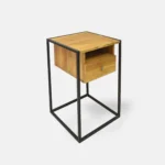 Dębowa konsola loft z szufladą industrialna KING I