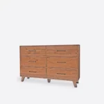 Dębowa komoda z szufladami, olej mahoń (4)