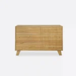 Komoda dębowa z frezowanym frontem NESS