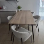 stół VITA II 180×90 + dostawka 1×50 cm bielony mgiełka (1)