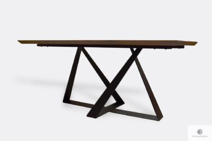 Stół loft dębowy z czarnymi metalowymi noogami BORNEO