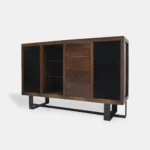 Komoda dębowa z szufladami półkami do salonu MOCCA I