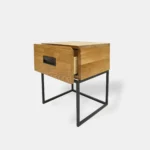 Dębowy stolik nocny z szufladą WALT II