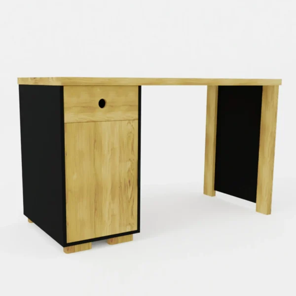 Nowoczesne biurko dębowe lite drewno CARLA