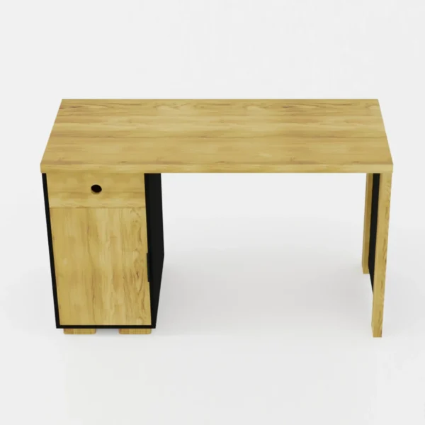 Nowoczesne biurko dębowe lite drewno CARLA