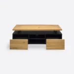 Nowoczesna szafka RTV dębowa na metalowych nogach do salonu NESCA III