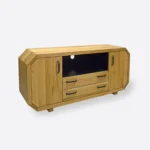 Nowoczesna szafka RTV z szufladami lite drewno OMNIS II