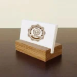 Stojak na wizytówki, dębowy stojak wizytownik drewniany stojak na wizytówki