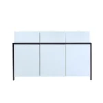 Designerska komoda drewniana na nóżkach BOSTON I biała płyta (5)(1)