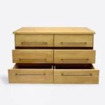 Industrialna komoda dębowa z szufladami do salonu HUGON II