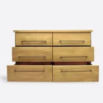 Industrialna komoda dębowa z szufladami do salonu HUGON II