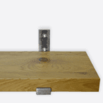 Półka dębowa ścienna z uchwytami