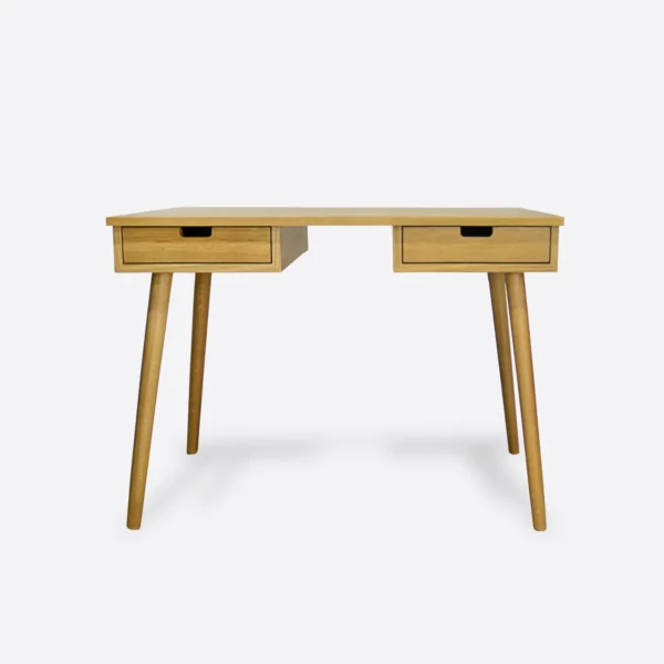 Designerskie stylowe biurko drewniane z szufladami do gabinetu AXEL