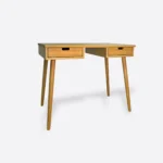 Designerskie stylowe biurko drewniane z szufladami do gabinetu AXEL