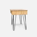 dębowe biurko AXEL stalowa podstawa (3)