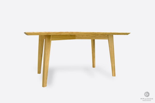 Designerski stół do jadalni na wymiar warszawa drewniany stół szwajcarskie podcięcie