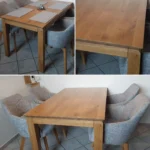 stół drewniany DANTE lakier naturalny półmat