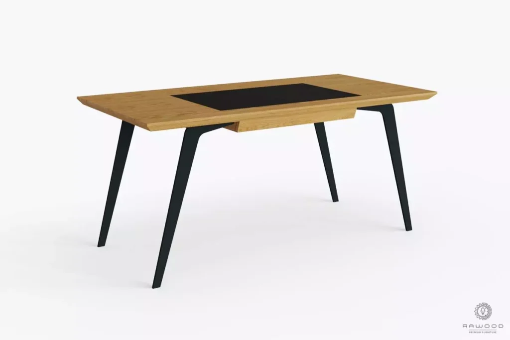 Nowoczesne drewniane biurko z metalowymi nogami do gabinetu VITA