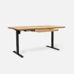 dębowe biurko COLIN z regulacją wysokości - lakier NATURALNY matowy (1)