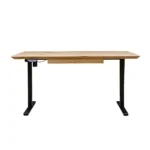 dębowe biurko COLIN z regulacją wysokości - lakier NATURALNY matowy (2)(1)