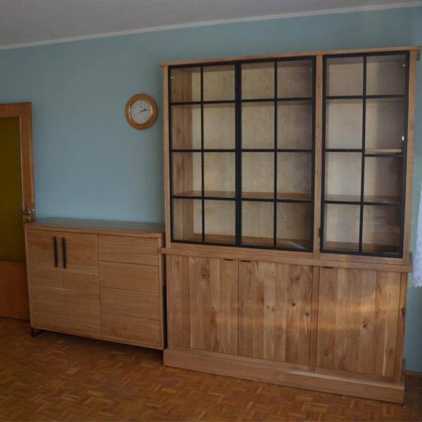 Dębowe meble do jadalni na wymiar drewniany kredens na zamów