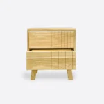 Dębowa szafka nocna z szufladami do sypialni szafki nocne na zamówienie NESS