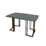 Stół z dębowego drewna na nodze miedź MERIDIAN