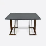 Stół z dębowego drewna na nodze miedź MERIDIAN