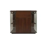 Nowoczesny barek na alkohol z drewna litego z wieszakami na kieliszki CARMEN