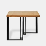 Stół z dębowym blatem, metalowa podstawa SNAKE