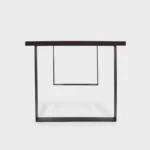 Stół z dębowym blatem i metalowymi nogami Westa