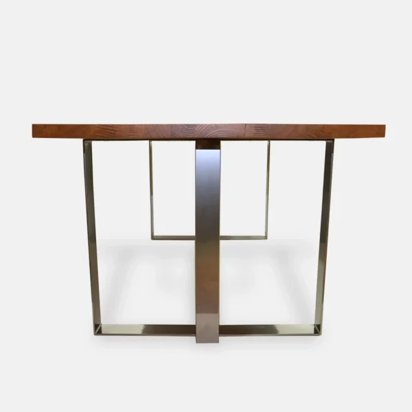 Stół z dębowego ze szkłem do jadalni salonu MOCCA